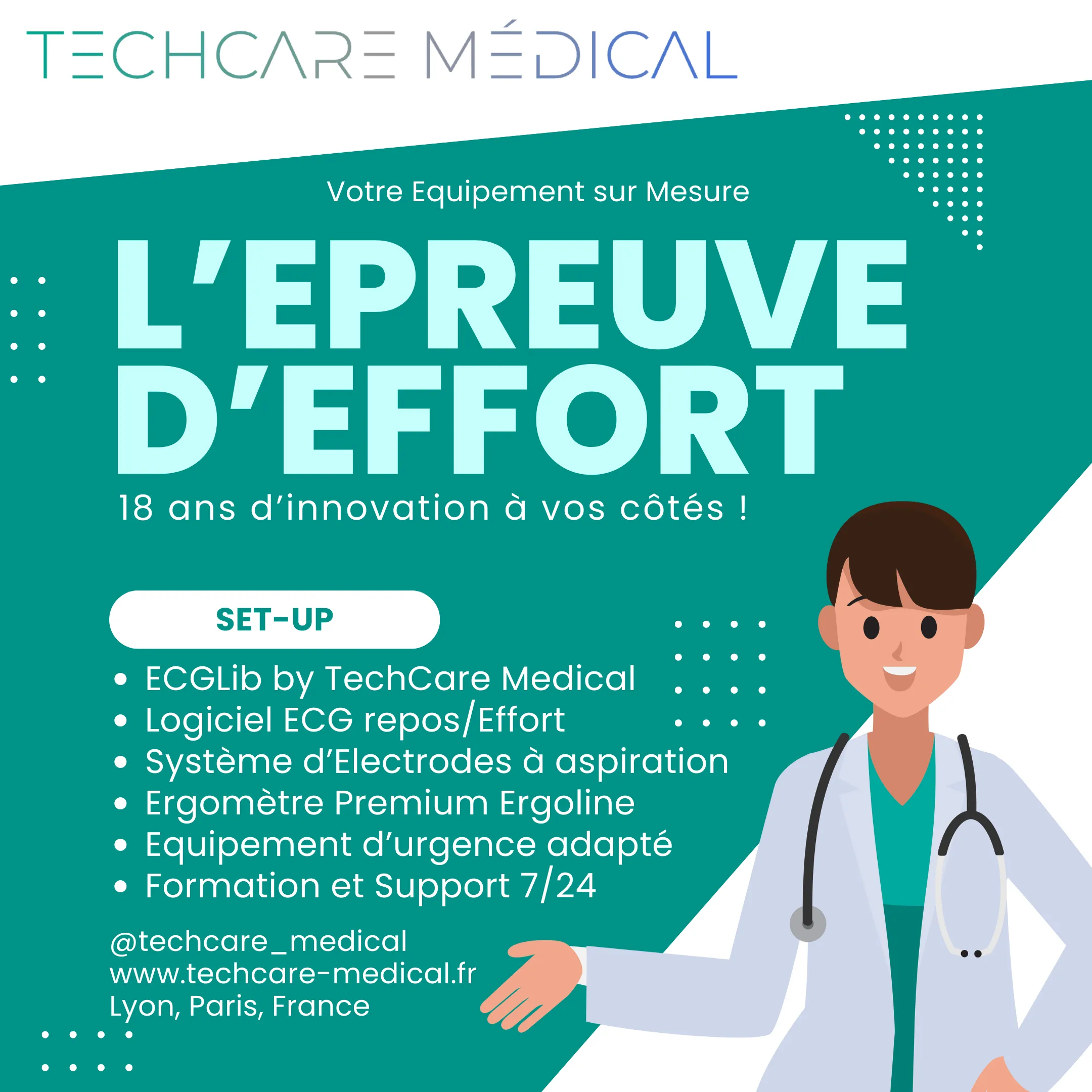 Équipement médical TechCare — Epreuve Effort